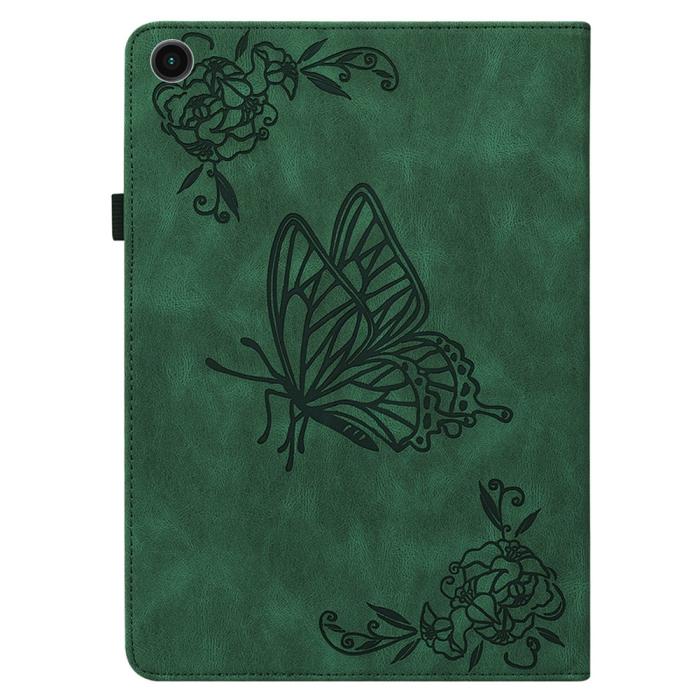 Bild 5,  Samsung Galaxy Tab A11 / A9 Fodral Butterfly Flower Grön