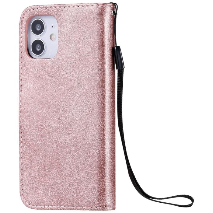 Bild 3,  iPhone 12 Mini - Plånboksfodral - Roséguld