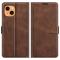 iPhone 13 Mini - Slim Solid Läder Fodral - Brun