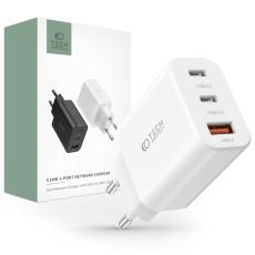 Tech-Protect Tech-Protect 30W PD/QC V&auml;ggladdare 2x USB-C 1x USB-A Vit