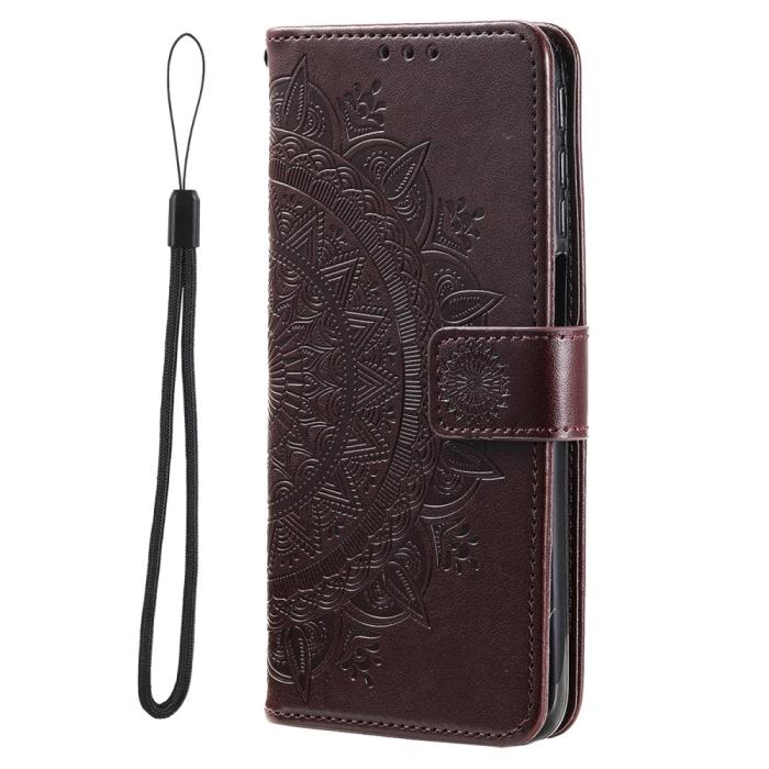 Bild 2,  Xiaomi Redmi Note 11 Pro 5G Fodral Mandala Läder Brun