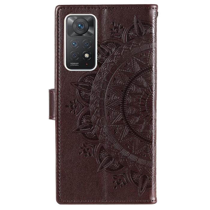 Bild 3,  Xiaomi Redmi Note 11 Pro 5G Fodral Mandala Läder Brun