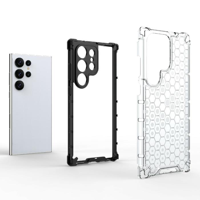Bild 5,  Galaxy S24 Ultra Skal Honeycomb Shockproof Hybrid Grön