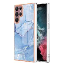  Samsung Galaxy S23 Ultra Skal Marmor TPU Bl&aring;