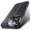  iPhone 16 Pro Max Skal Litchi Textur Svart