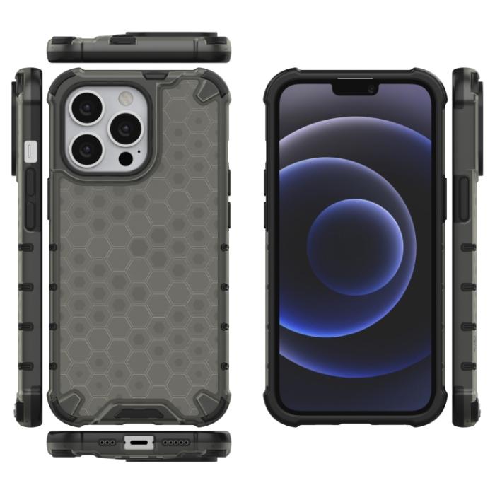 Bild 2,  iPhone 14 Plus Skal Shockproof Honeycomb Svart