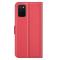  Samsung Galaxy A03s Fodral Litchi Läder Röd