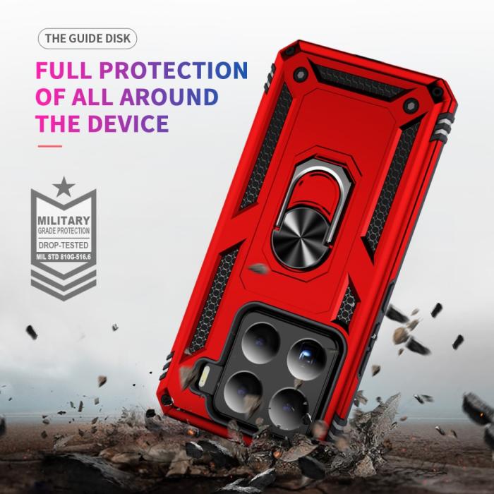 Bild 6,  Xiaomi 15 Skal Shockproof Hybrid Ring Röd