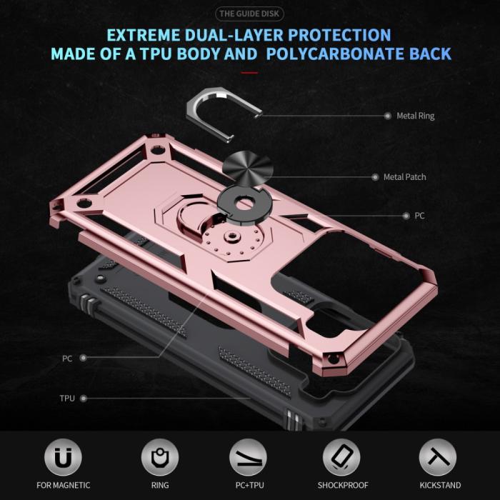 Bild 2,  Xiaomi 15 Skal Shockproof Hybrid Ring Roséguld