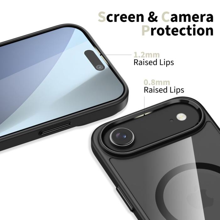 Bild 3, Tech-Protect Tech-Protect iPhone Air Skal MagSafe BasicMag Matt Svart/Transparent
