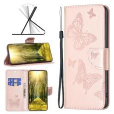 Nokia G11 / G21 Fodral Tryck Butterfly Ros&eacute;guld