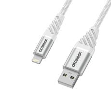 OtterBox OtterBox Premium 2m MFi Lightning - USB-A Kabel Nylonfl&auml;tad Vit