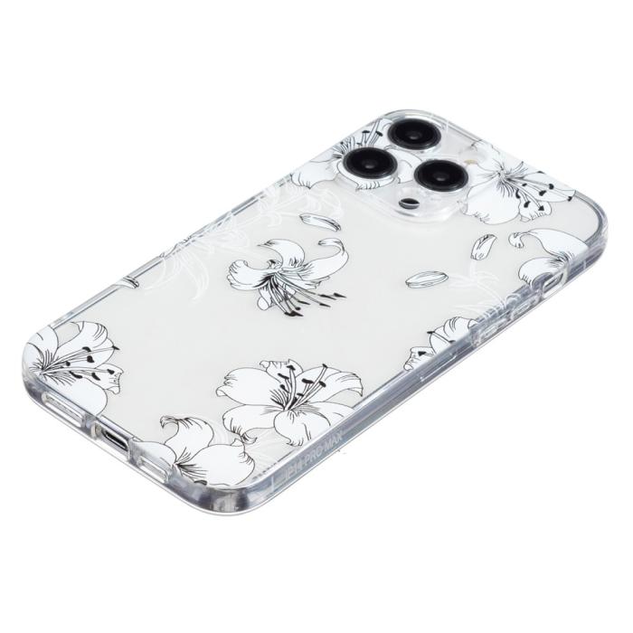 Bild 3,  iPhone 16 Pro Skal TPU Vita Blommor
