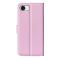  iPhone 17e / 16e Fodral Litchi Läder Ljus Rosa