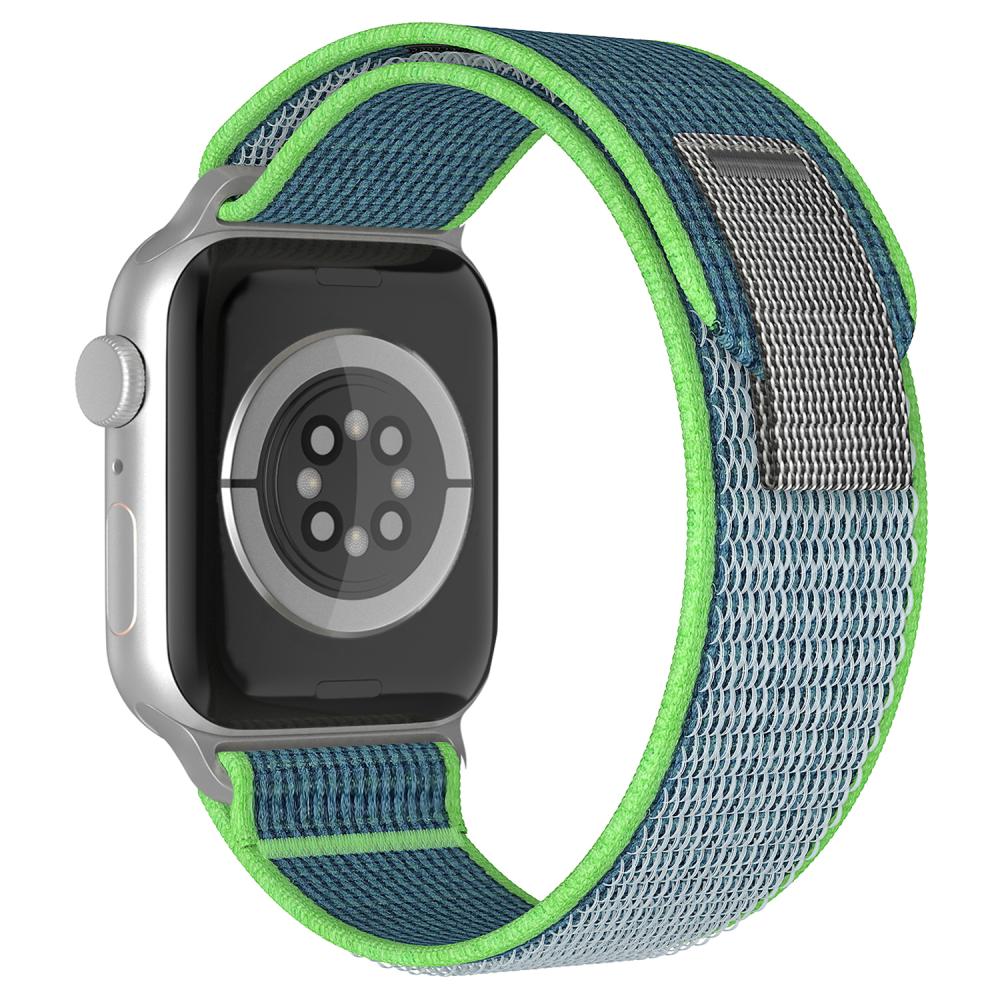 ColorPop Apple Watch 38/40/41/42 mm Armband Nylon Trail Loop Blå/Grön