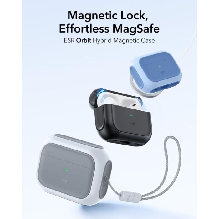 Bild 2, ESR ESR AirPods Pro 3 Skal MagSafe Orbit HaloLock Vit