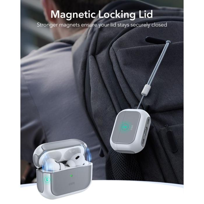 Bild 3, ESR ESR AirPods Pro 3 Skal MagSafe Orbit HaloLock Vit