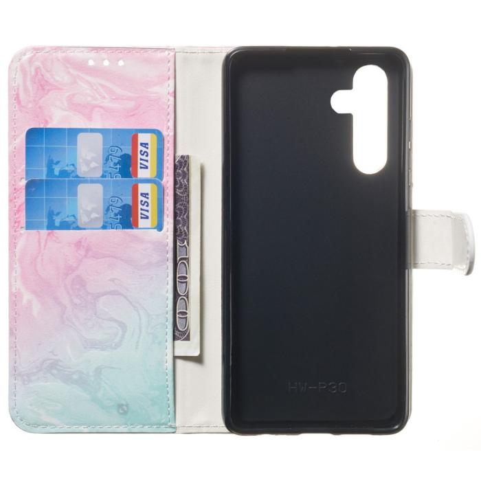 Bild 4,  Samsung Galaxy A04s / A13 5G Fodral Marmor Rosa/blå