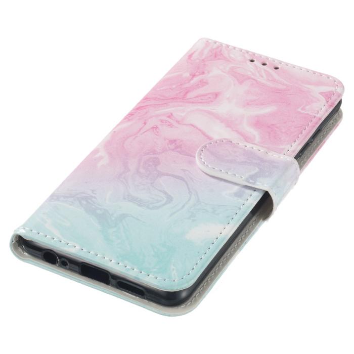 Bild 6,  Samsung Galaxy A04s / A13 5G Fodral Marmor Rosa/blå