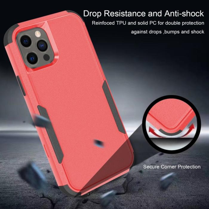 Bild 6,  iPhone 14 Pro Max Skal Shockproof Hybrid Röd/Svart