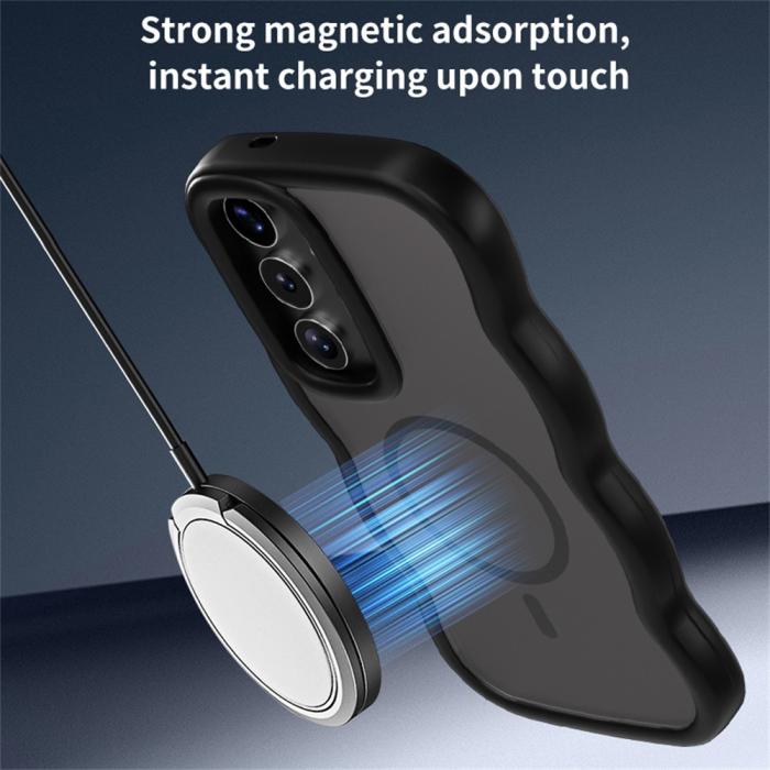 Bild 5,  Samsung Galaxy S25 / S24 Skal MagSafe Wavy Matt Svart