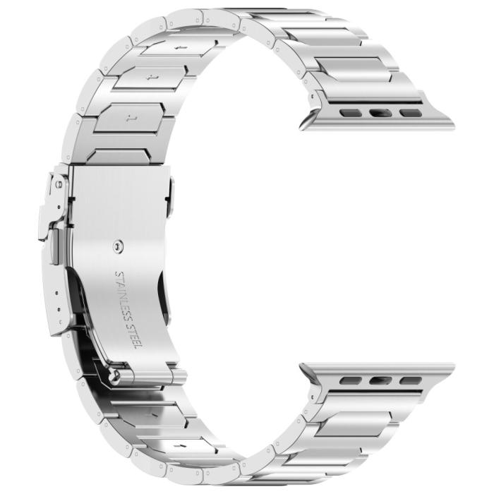 Bild 4,  Apple Watch 42/44/45/46/49 mm Armband Metall Silver