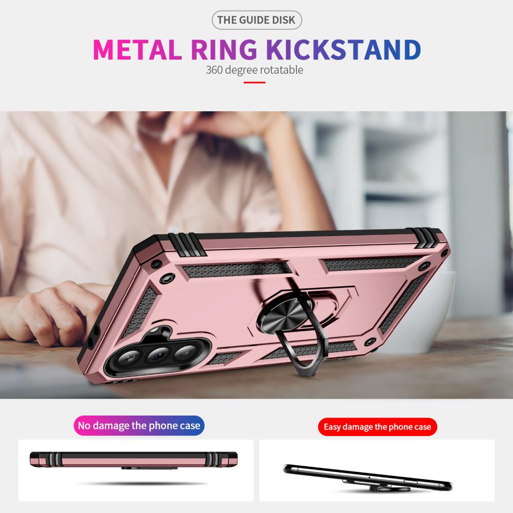  Samsung Galaxy A37 5G Skal Shockproof Hybrid Ring Roséguld