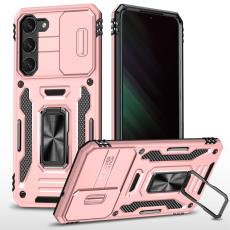  Samsung Galaxy S23 Plus Skal Ring CamShield Ros&eacute;guld