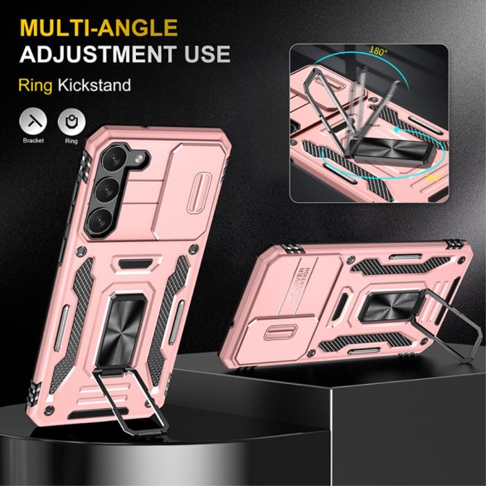 Bild 4,  Samsung Galaxy S23 Plus Skal Ring CamShield Roséguld