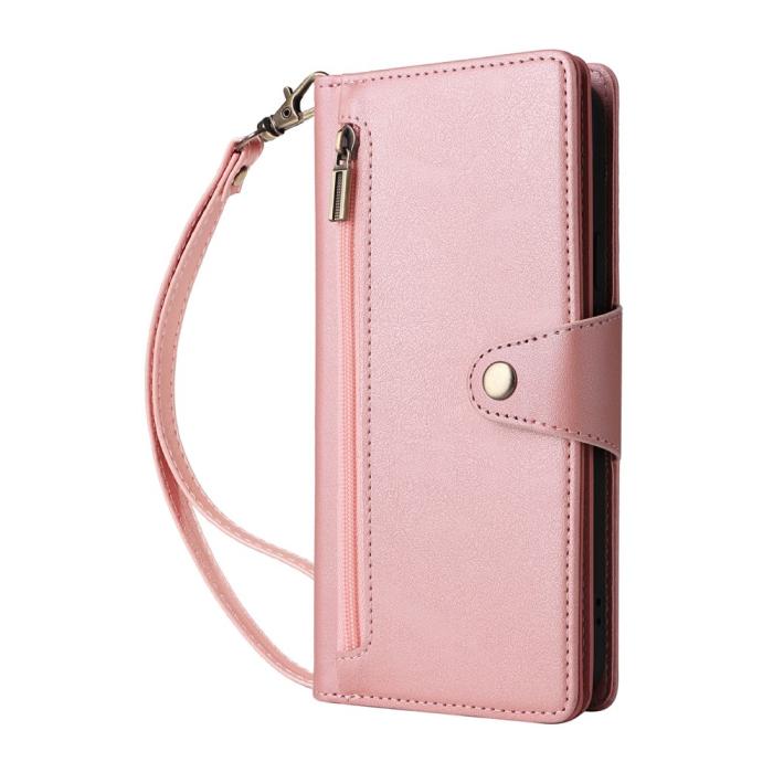Bild 6,  Google Pixel 10a Fodral Med Kortfack Läder Roséguld