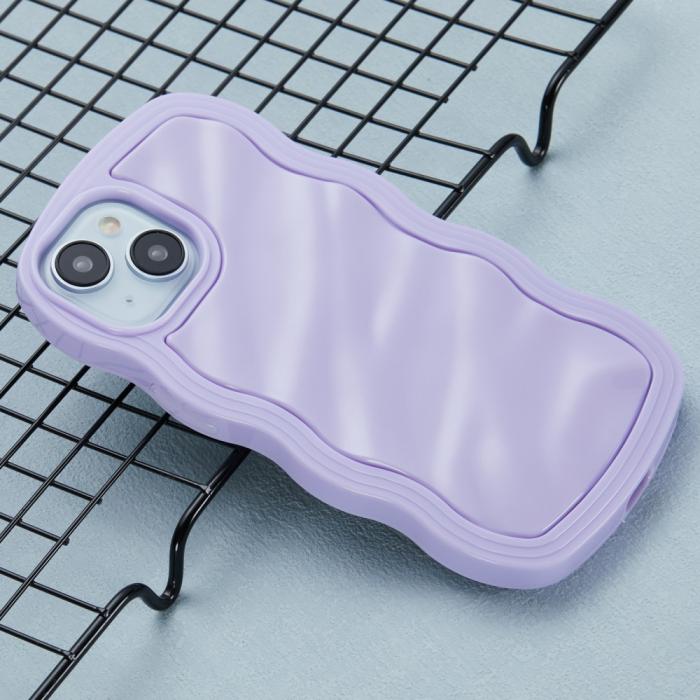 Bild 3,  iPhone 14 Mobilskal Wavy Textur Lila