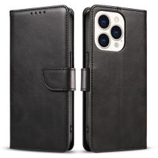  iPhone 15 Plus Fodral L&auml;der Svart