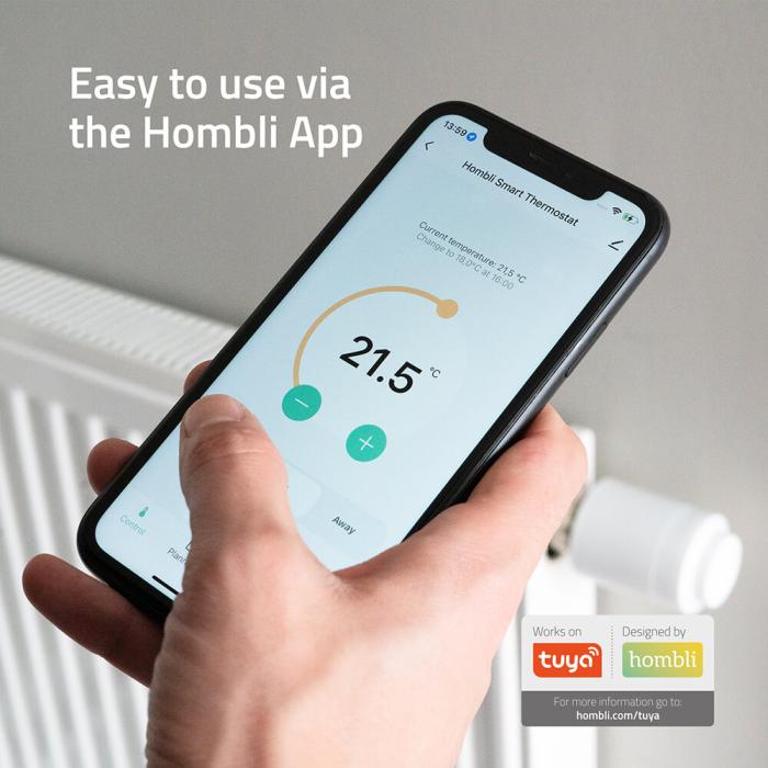 Bild 5, Hombli Hombli Smart Termostat Vit