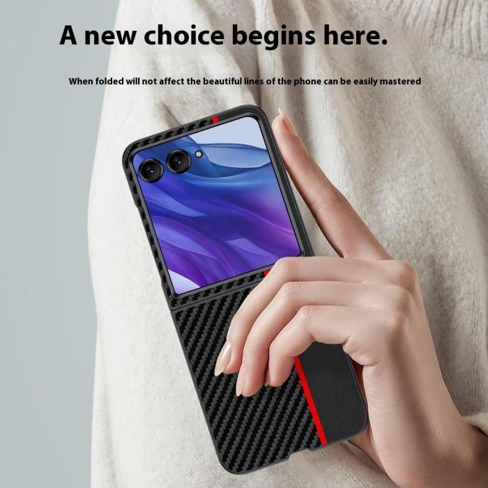 Bild 2,  Motorola Razr 60 Ultra Skal Kolfiber Textur Svart