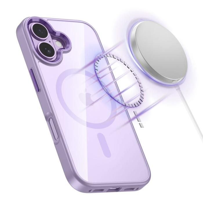 Bild 4, Tech-Protect Tech-Protect iPhone 17 Skal MagSafe MagMat Lavender / Clear