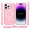  iPhone 15 Pro Skal MagSafe Glitter Hybrid Rosa