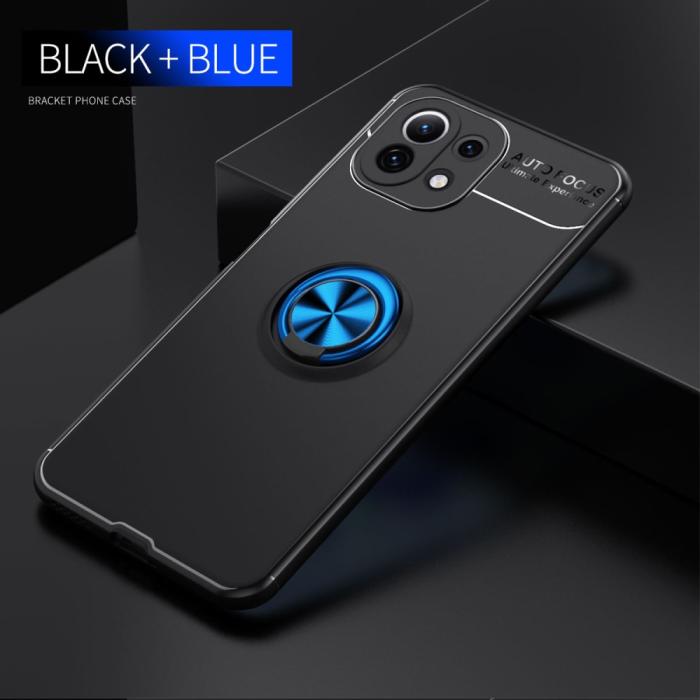 Bild 2,  Xiaomi Mi 11 Lite - Ring Skal - Svart/Blå