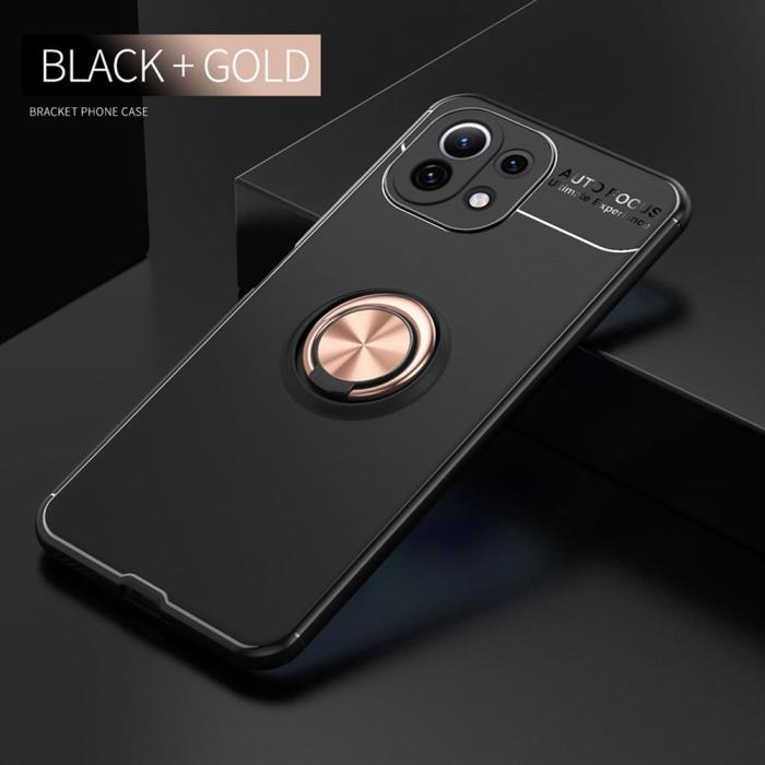 Bild 2,  Xiaomi Mi 11 Lite - Ring Skal - Svart/Roséguld