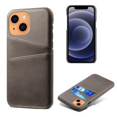 KSQ iPhone 13 Mini - KSQ L&auml;der Skal Med Kortfack - Gr&aring;