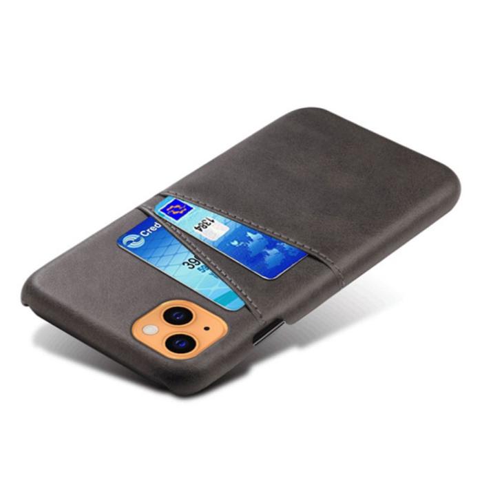 Bild 3, KSQ iPhone 13 Mini - KSQ Läder Skal Med Kortfack - Svart