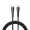 MCDODO MCDODO Snabbladdare 1.2m USB-C - USB-C Nylon Kabel - Svart