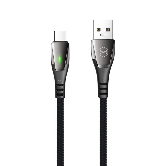 Bild 2, MCDODO Mcdodo 100W 6A Super Charge Type-C 1.5m Nylon Kabel Svart