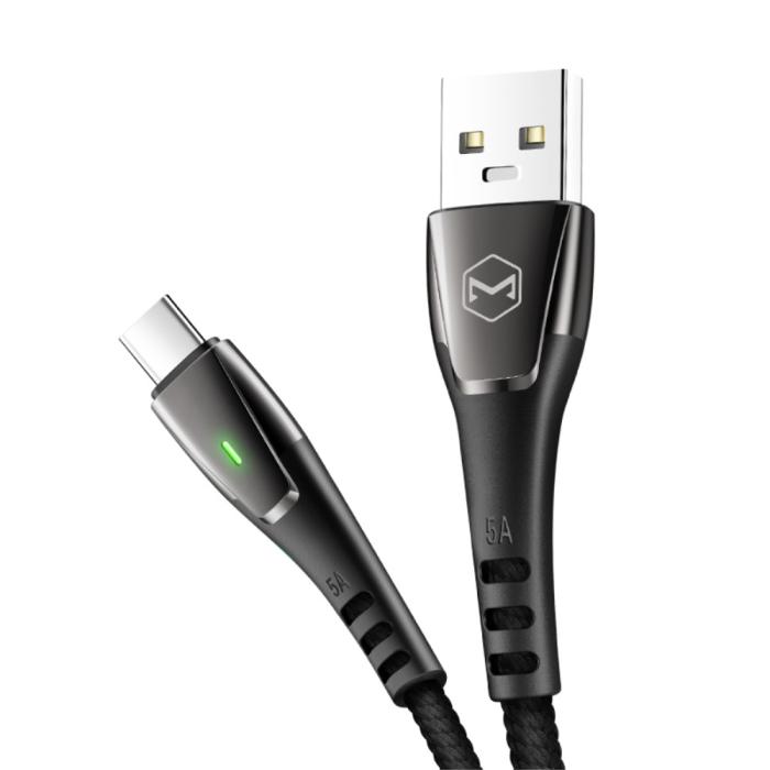 Bild 5, MCDODO Mcdodo 100W 6A Super Charge Type-C 1.5m Nylon Kabel Svart