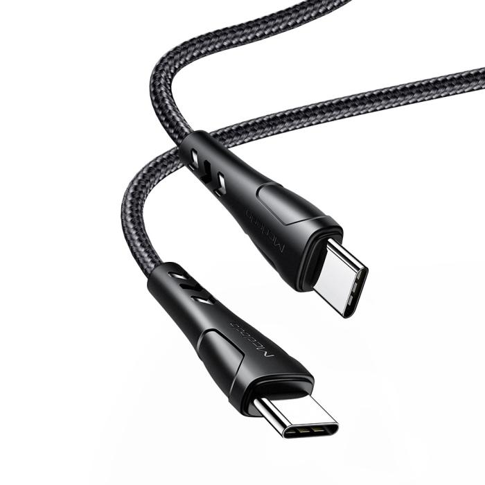 Bild 3, MCDODO MCDODO Snabbladdare 1.2m USB-C - USB-C Nylon Kabel - Svart