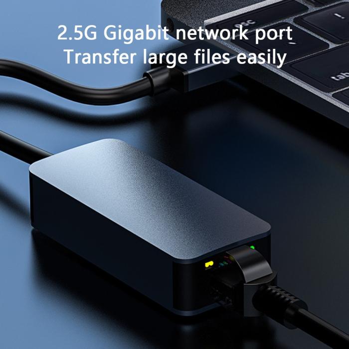 Bild 2,  USB-A - RJ45 Nätverksadapter Grå