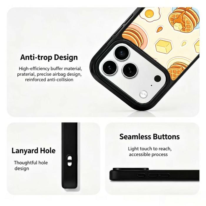 Bild 3,  iPhone 18 Pro Max/17 Pro Max Skal MagSafe UV-Mönster Våfflor