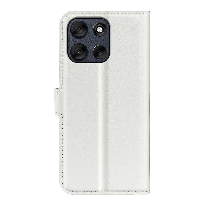 Bild 3,  Motorola Moto G56 5G Fodral Litchi Läder Vit
