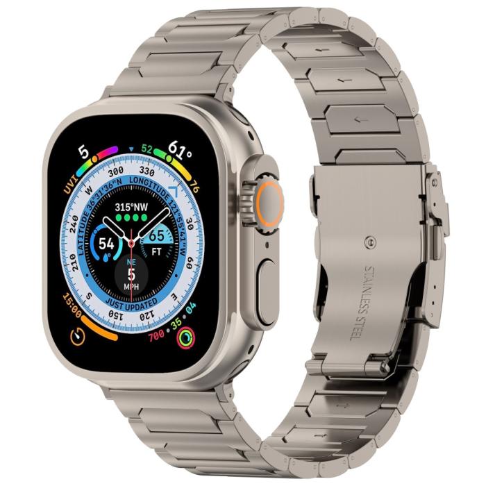 Bild 2,  Apple Watch 42/44/45/46/49 mm Armband Metall Titanium
