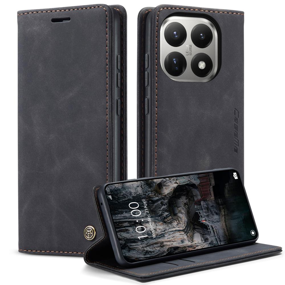 CASEME CASEME Xiaomi 15T Fodral Flip Retro Läder Svart