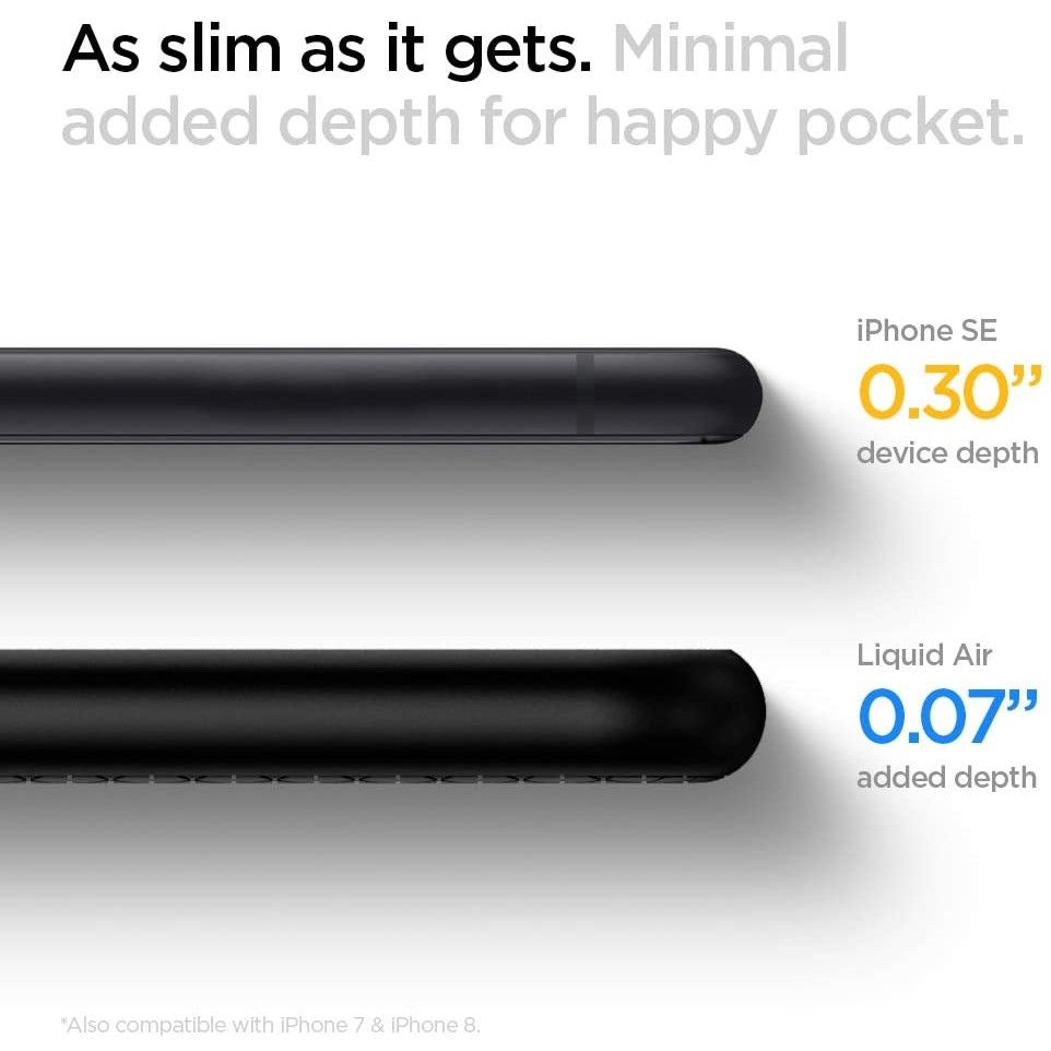 Spigen Spigen iPhone 7/8/SE Skal Liquid Air Svart
